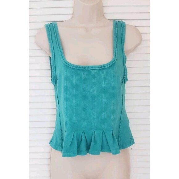 We The Free Tops - NEW WE THE FREE ROLLER TANK BLUE SMALL